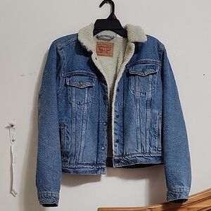 Blue Denim Jacket with Sherpa Lining